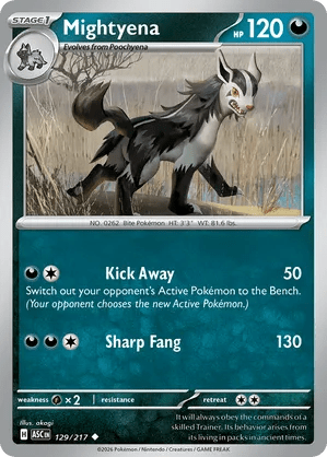 129/217 Mightyena - Ascended Heroes by Poké Zen DXB on MYNTED
