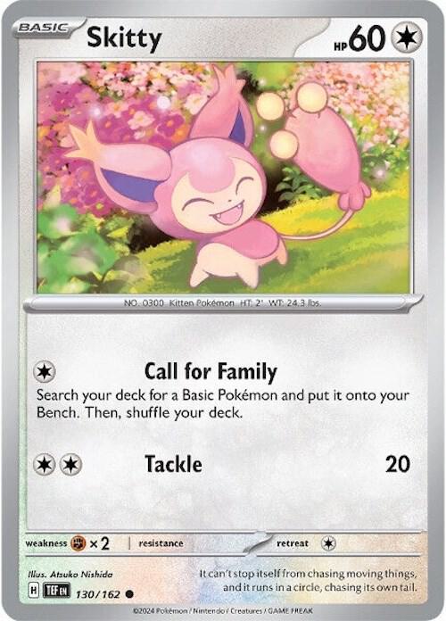 130/162 Skitty Reverse Holo · Temporal Forces (TEF) by PokeMarsi on MYNTED