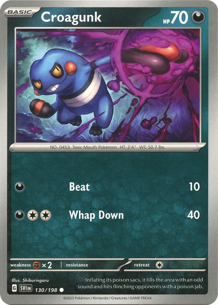 130/198 Croagunk Normal · Scarlet & Violet (SVI) by PokeMarsi on MYNTED