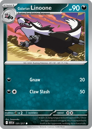 131/217 Galarian Linoone - Ascended Heroes by Poké Zen DXB on MYNTED