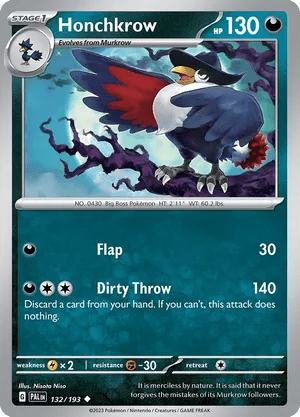 132/193 Honchkrow - Paldea Evolved by Poké Zen DXB on MYNTED