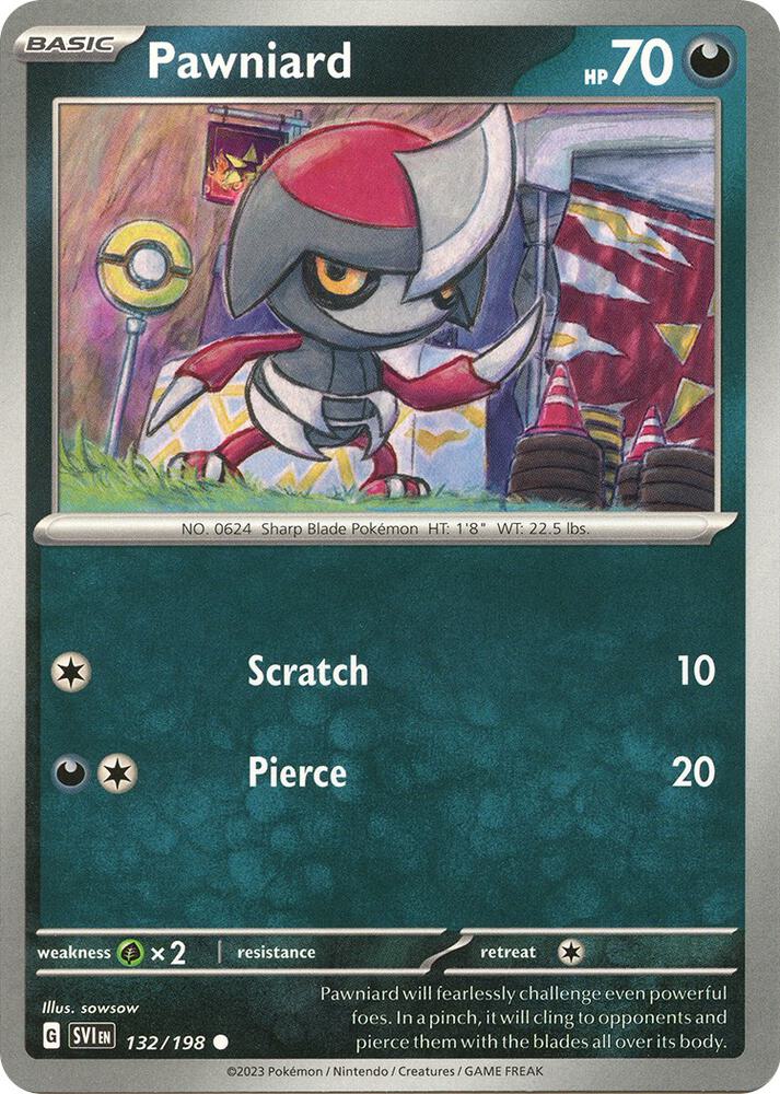 132/198 Pawniard Reverse Holo · Scarlet & Violet (SVI) by PokeMarsi on MYNTED