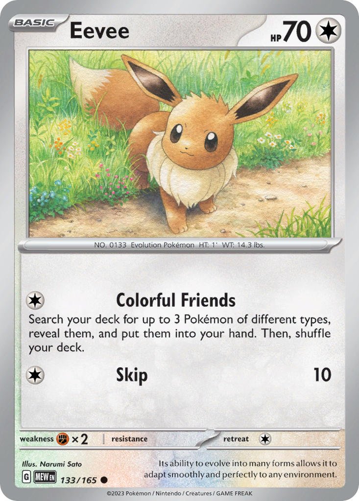 133/165 Eevee - Reverse Holo - 151 (MEW) by Poké Zen DXB on MYNTED