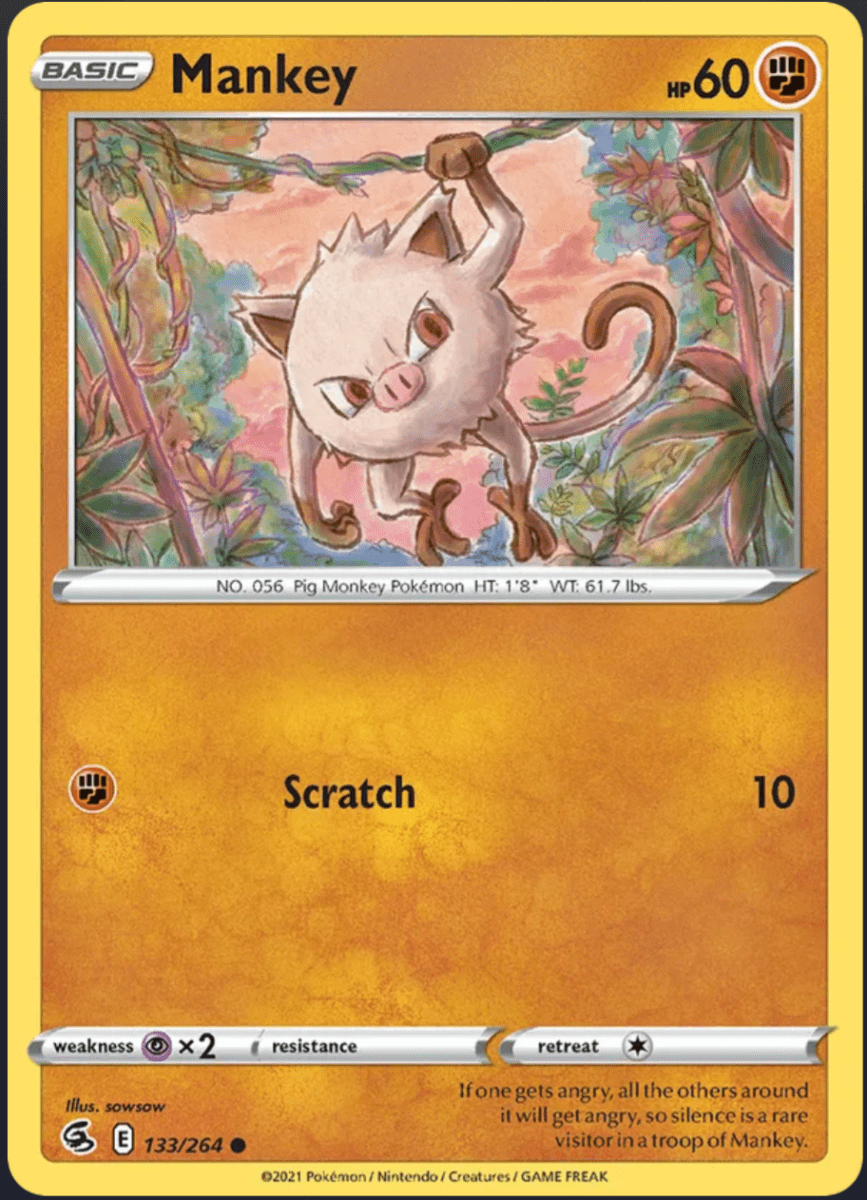 133/264 Mankey - Fusion Strike by Poké Zen DXB on MYNTED
