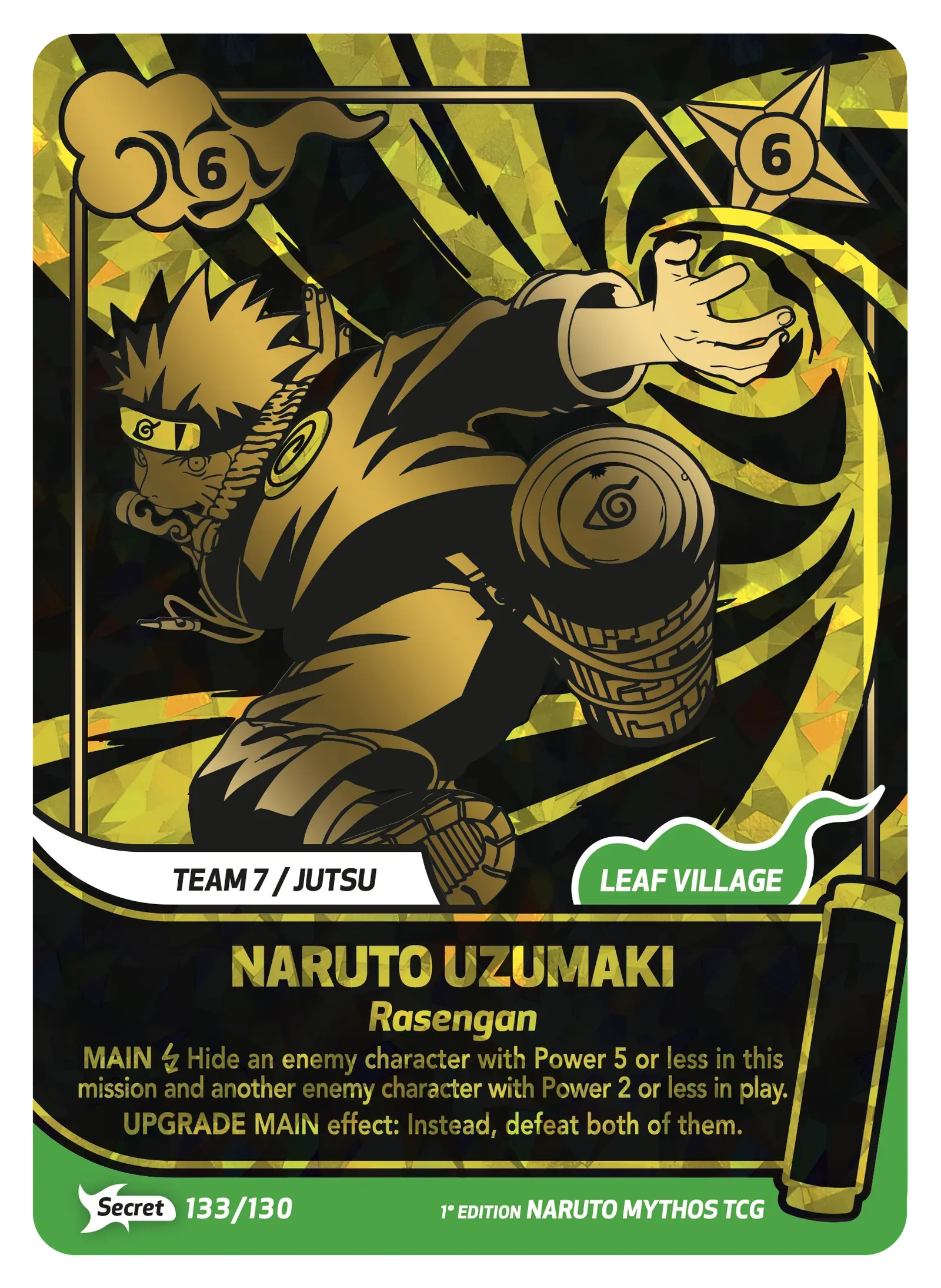 Mythos Naruto Konoha Shido 1st Edition : Naruto Uzumaki Rasengan 133 SECRET RARE