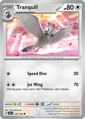 134/162 Tranquill - Reverse Holo - Temporal Forces by Poké Zen DXB on MYNTED