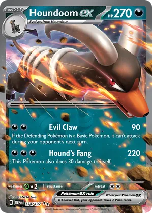 134/197 Houndoom ex - Obsidian Flames by Poké Zen DXB on MYNTED