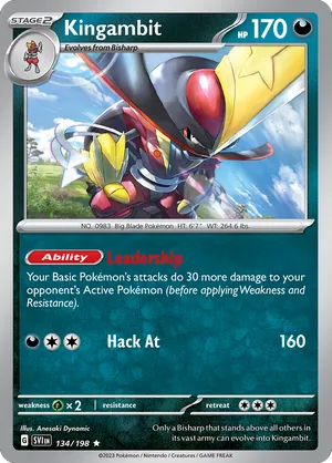 134/198 Kingambit - Reverse Holo - Scarlet & Violet by Poké Zen DXB on MYNTED
