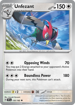 135/162 Unfezant - Temporal Forces by Poké Zen DXB on MYNTED