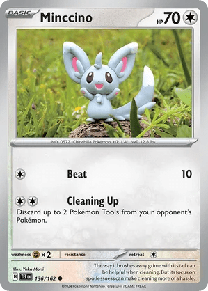 136/162 Minccino - Reverse Holo - Temporal Forces by Poké Zen DXB on MYNTED