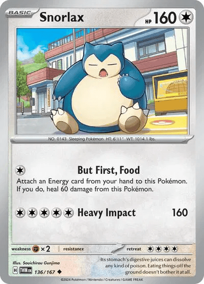 136/167 Snorlax - Twilight Masquerade by Poké Zen DXB on MYNTED