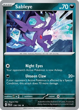 136/193 Sableye - Reverse Holo - Paldea Evolved by Poké Zen DXB on MYNTED