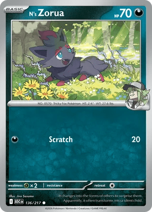 136/217 N's Zorua - Ascended Heroes by Poké Zen DXB on MYNTED