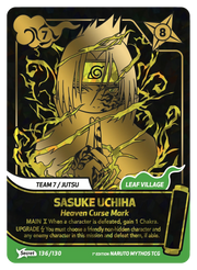 Mythos Naruto Konoha Shido 1st Edition : Sasuke Uchiha Heaven Curse Mark 136 SECRET RARE