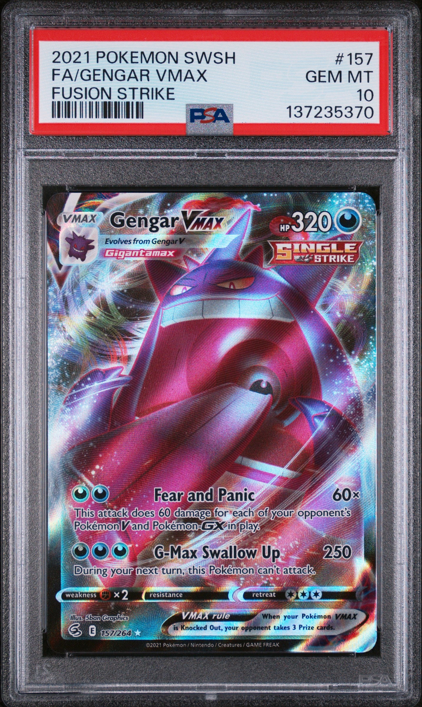 PSA 10 Gengar Vmax #157