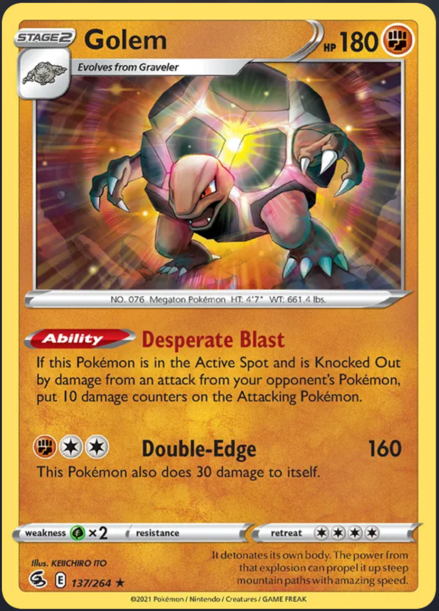 137/264 Golem - Fusion Strike by Poké Zen DXB on MYNTED