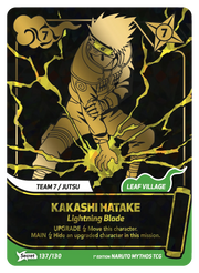 Mythos Naruto Konoha Shido 1st Edition : Kakashi Hatake Lightning Blade 137 SECRET RARE