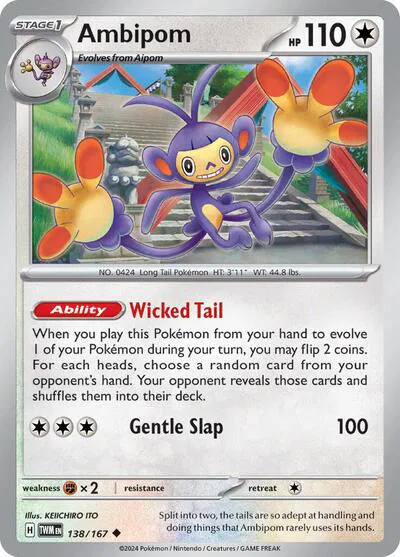 138/167 Ambipom - Twilight Masquerade by Poké Zen DXB on MYNTED