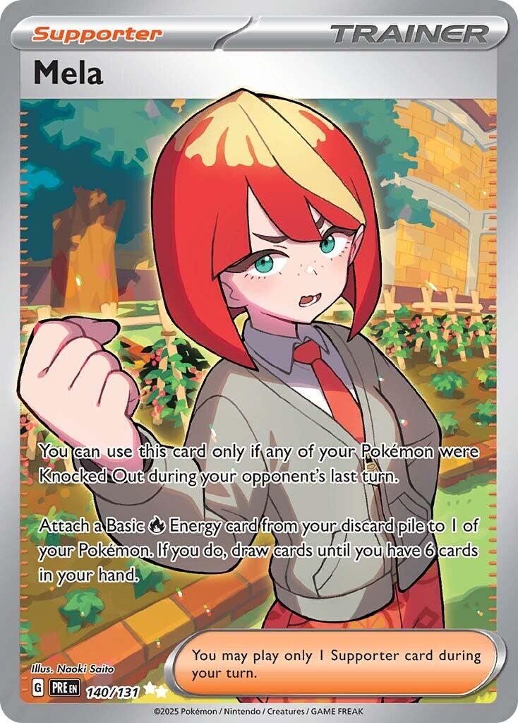 140/131 · Mela Trainer Supporter · Holo (PRE) by Dusk TCG on MYNTED
