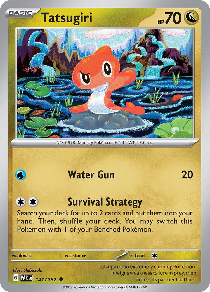141/182 Tatsugiri Reverse Holo · Paradox Rift (PAR) by PokeMarsi on MYNTED