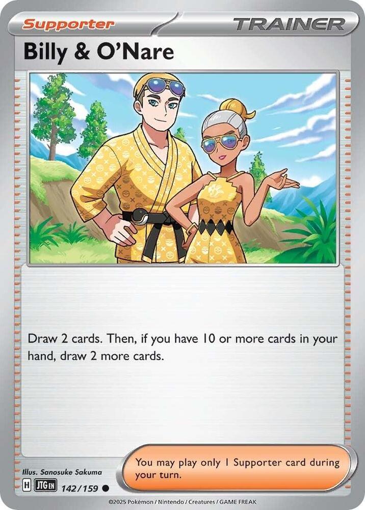 142/159 Billy & O'Nare Reverse Holo · Journey Together (JTG) by PokeMarsi on MYNTED