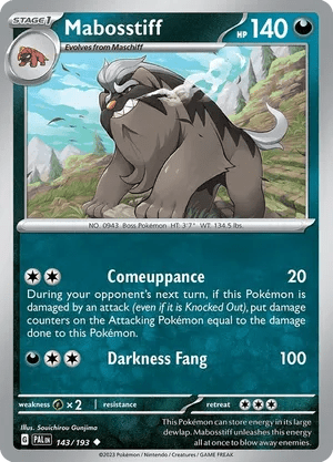 143/193 Mabosstiff - Paldea Evolved by Poké Zen DXB on MYNTED