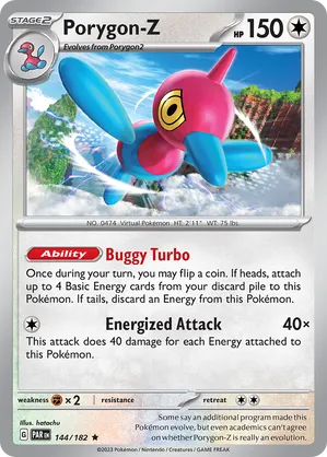 144/182 Porygon - Z - Reverse Holo - Paradox Rift by Poké Zen DXB on MYNTED