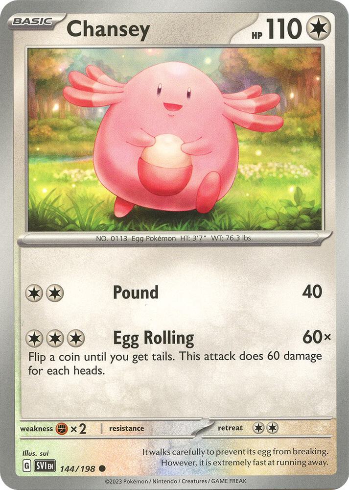 144/198 Chansey Reverse Holo · Scarlet & Violet (SVI) by PokeMarsi on MYNTED