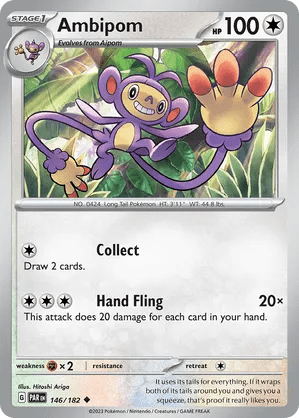 146/182 Ambipom - Reverse Holo - Paradox Rift by Poké Zen DXB on MYNTED