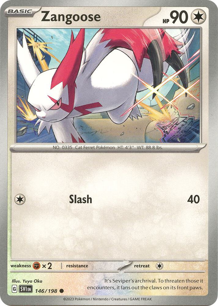146/198 Zangoose Normal · Scarlet & Violet (SVI) by PokeMarsi on MYNTED
