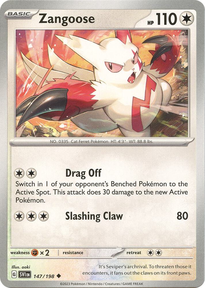 147/198 Zangoose Normal · Scarlet & Violet (SVI) by PokeMarsi on MYNTED