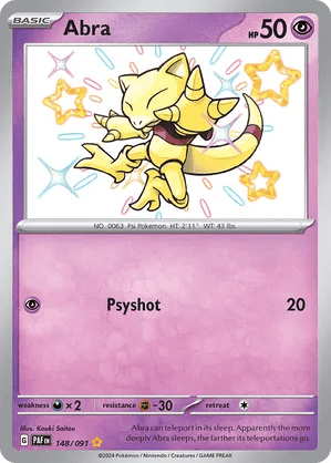 148/091 Abra - Paldean Fates by Poké Zen DXB on MYNTED
