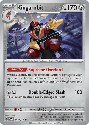 148/217 Kingambit - Ascended Heroes by Poké Zen DXB on MYNTED