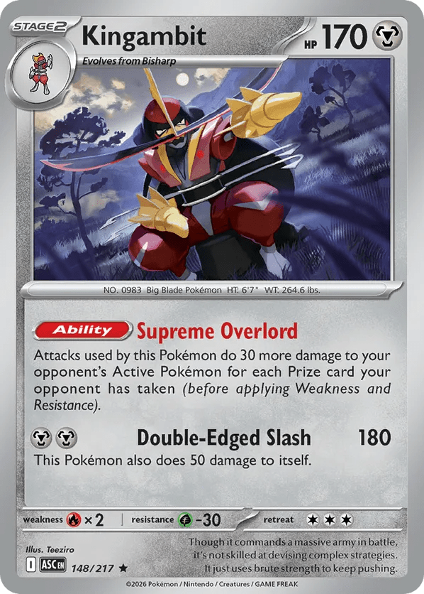 148/217 Kingambit - Energy Pattern Reverse Holo - Ascended Heroes by Poké Zen DXB on MYNTED