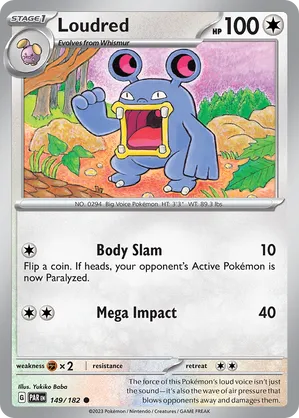 149/182 Loudred - Reverse Holo - Paradox Rift by Poké Zen DXB on MYNTED