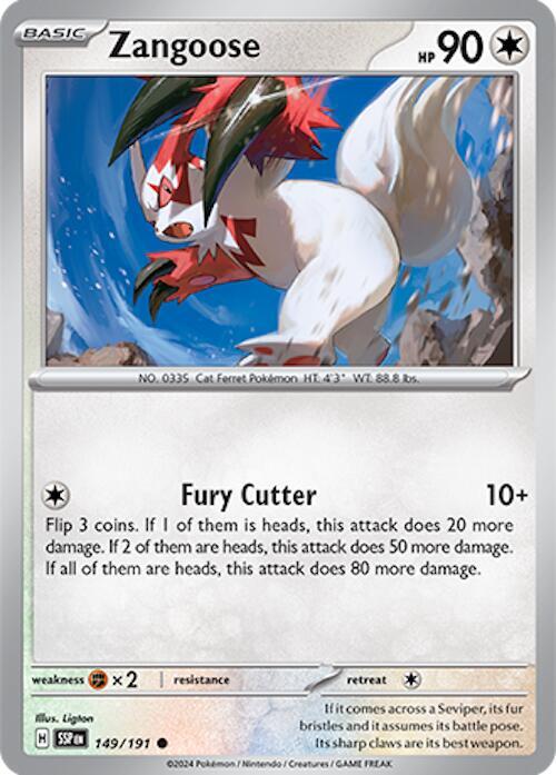149/191 Zangoose Normal · Surging Sparks (SSP) by PokeMarsi on MYNTED