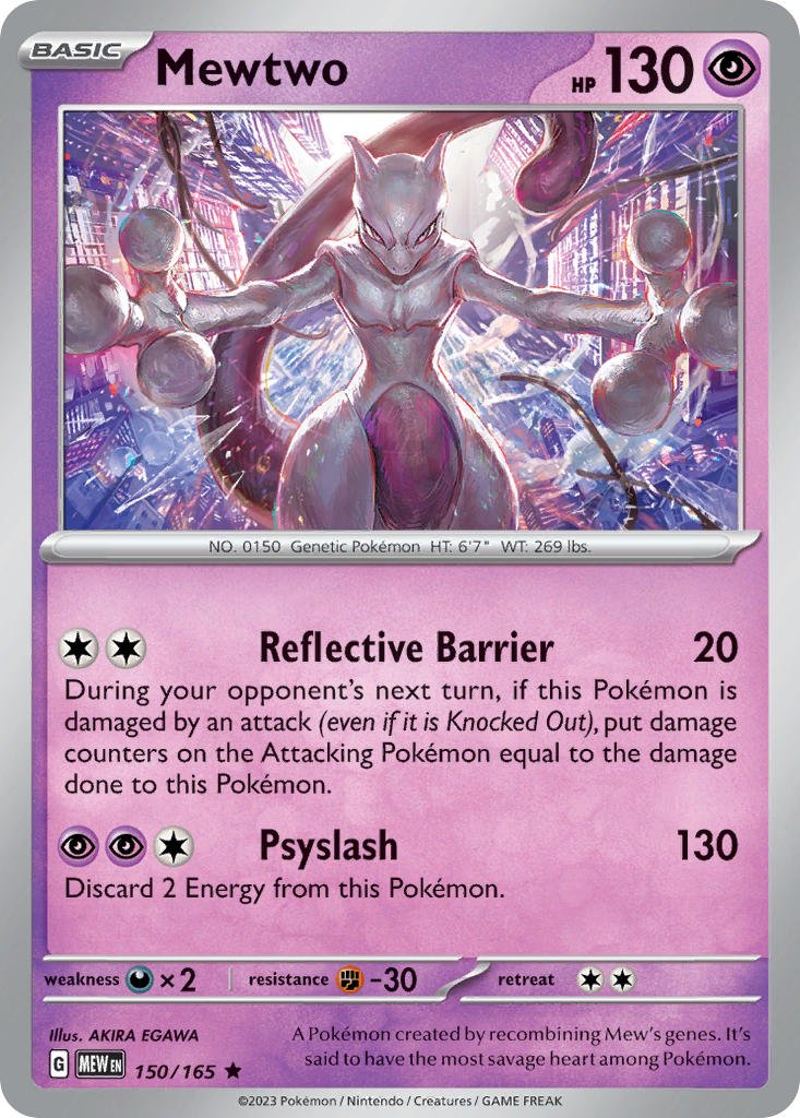150/165 Mewtwo - Reverse Holo - 151 (MEW) by Poké Zen DXB on MYNTED
