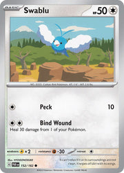 152/182 Swablu Reverse Holo · Paradox Rift (PAR) by PokeMarsi on MYNTED