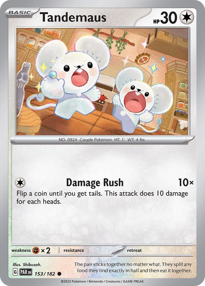 153/182 Tandemaus Reverse Holo · Paradox Rift (PAR) by PokeMarsi on MYNTED
