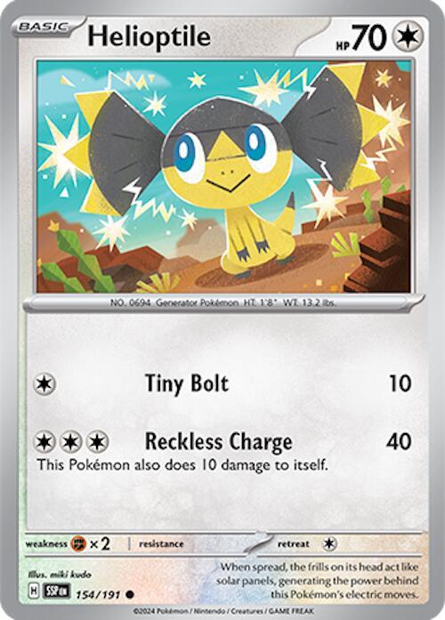 154/191 Helioptile Reverse Holo · Surging Sparks (SSP) by PokeMarsi on MYNTED