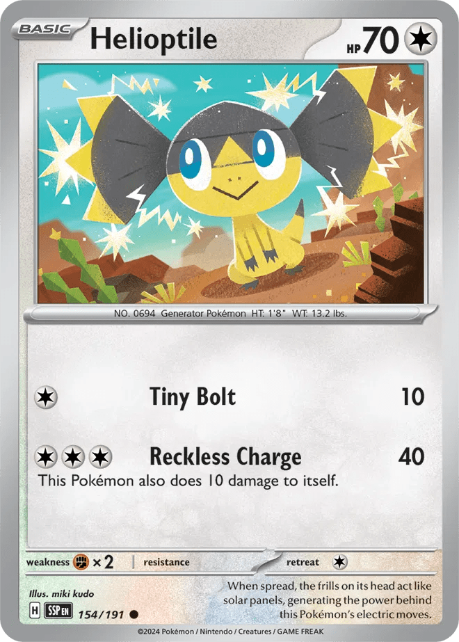 154/191 Helioptile - Surging Sparks by Poké Zen DXB on MYNTED