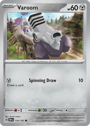 154/197 Varoom - Reverse Holo - Obsidian Flames by Poké Zen DXB on MYNTED