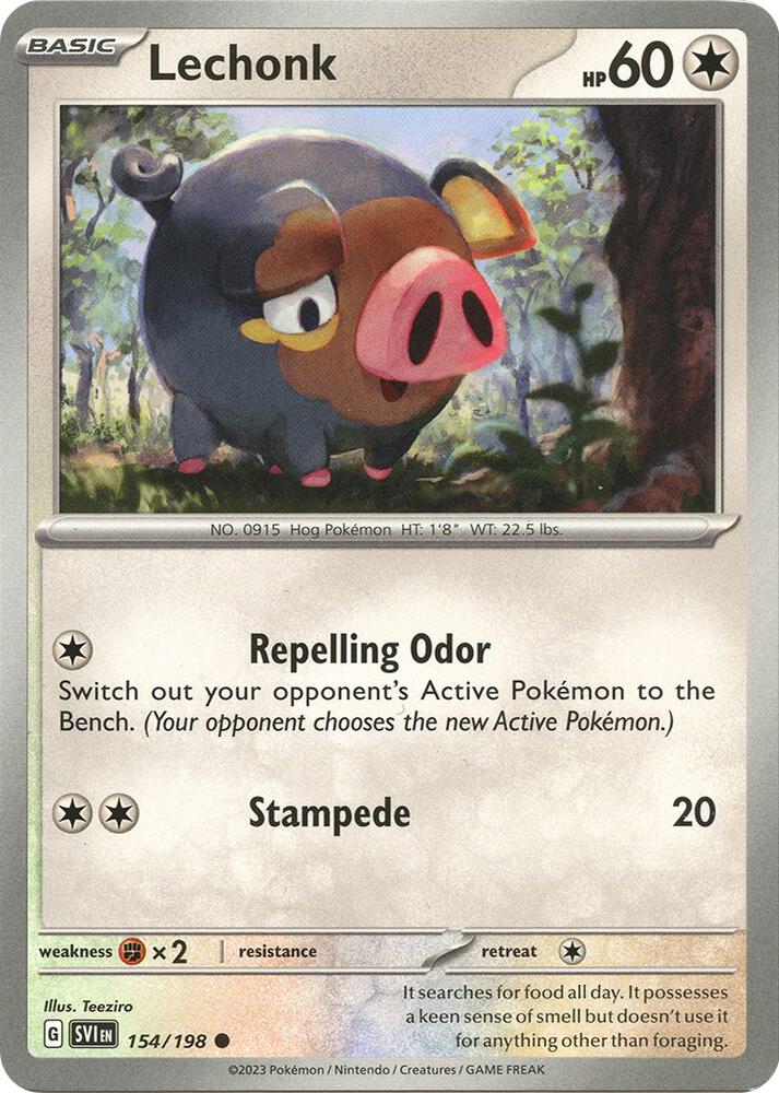 154/198 Lechonk Normal · Scarlet & Violet (SVI) by PokeMarsi on MYNTED