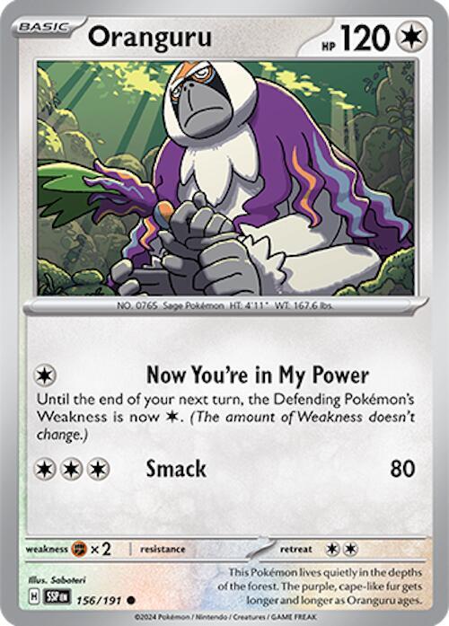 156/191 Oranguru Normal · Surging Sparks (SSP) by PokeMarsi on MYNTED