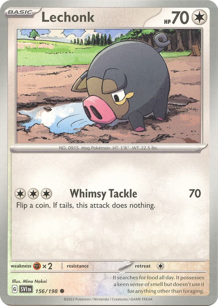 156/198 Lechonk Normal · Scarlet & Violet (SVI) by PokeMarsi on MYNTED