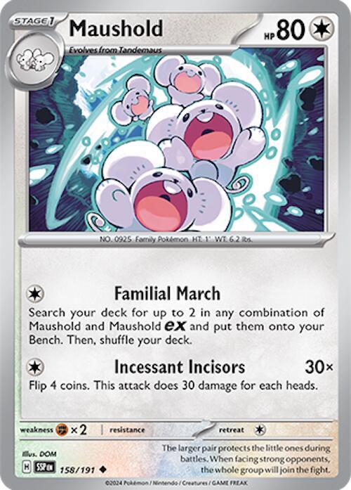 158/191 Maushold Normal · Surging Sparks (SSP) by PokeMarsi on MYNTED