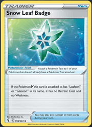 159/203 Snow Leaf Badge - Evolving Skies by Poké Zen DXB on MYNTED