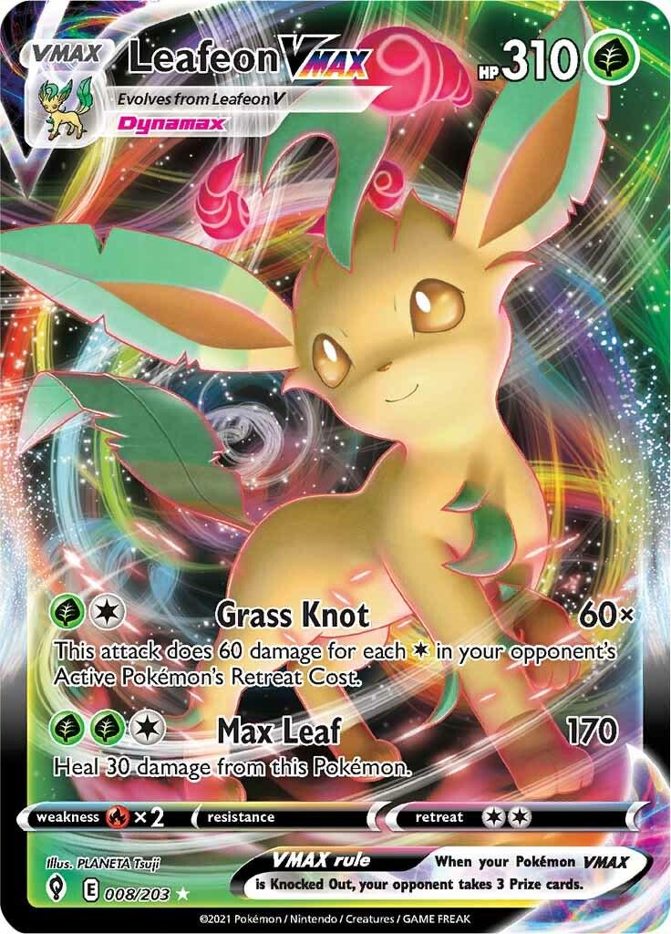 Leafeon VMAX #008 UR - Evolving Skies