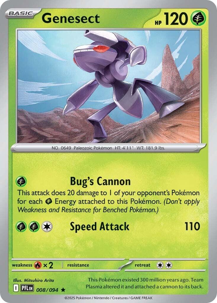 Genesect #8 Pokemon Phantasmal Flames HOLO