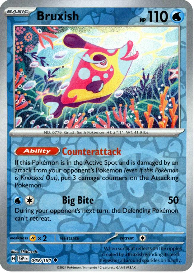 Bruxish [Reverse Holo] #49 Pokemon Surging Sparks
